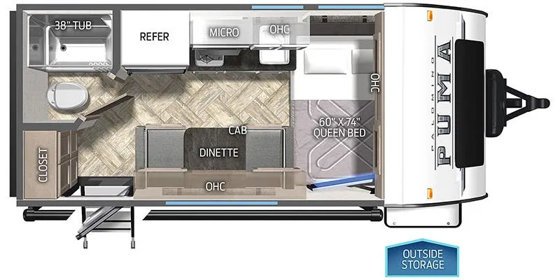 Palomino Puma Ultra Lite 12FBX floor plan