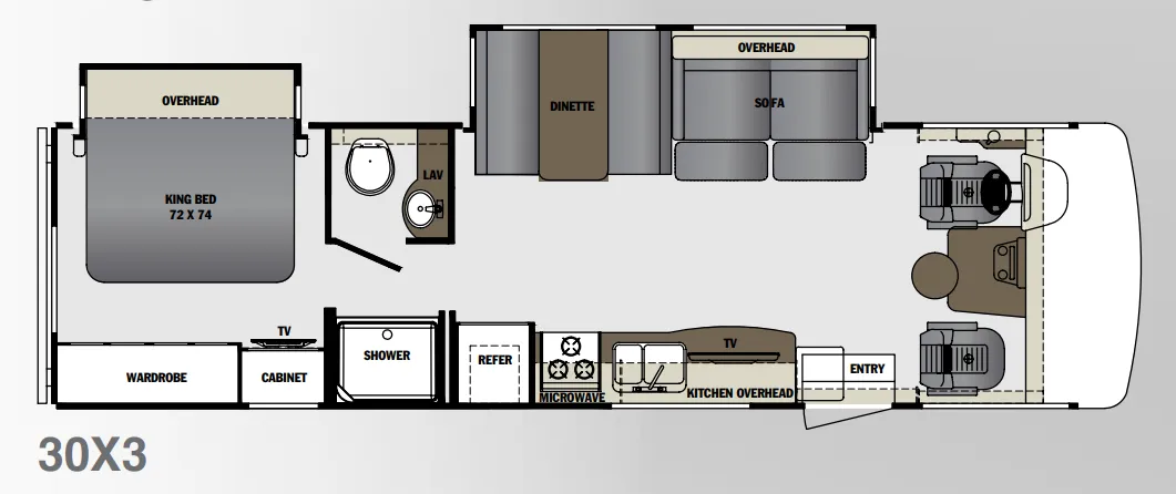 Forest River Georgetown 3 Series GT3 30X3 floor plan
