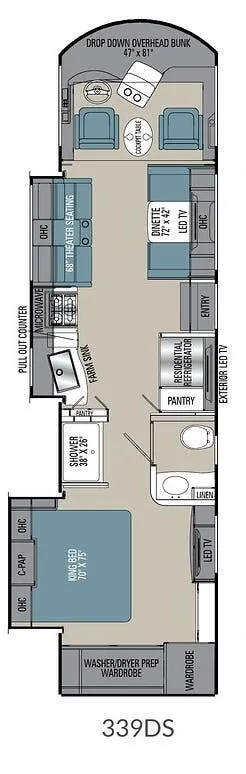 Coachmen Sportscoach SRS 339DS floor plan