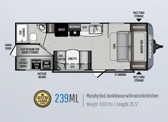 Keystone Passport SL Series 239ML exterior