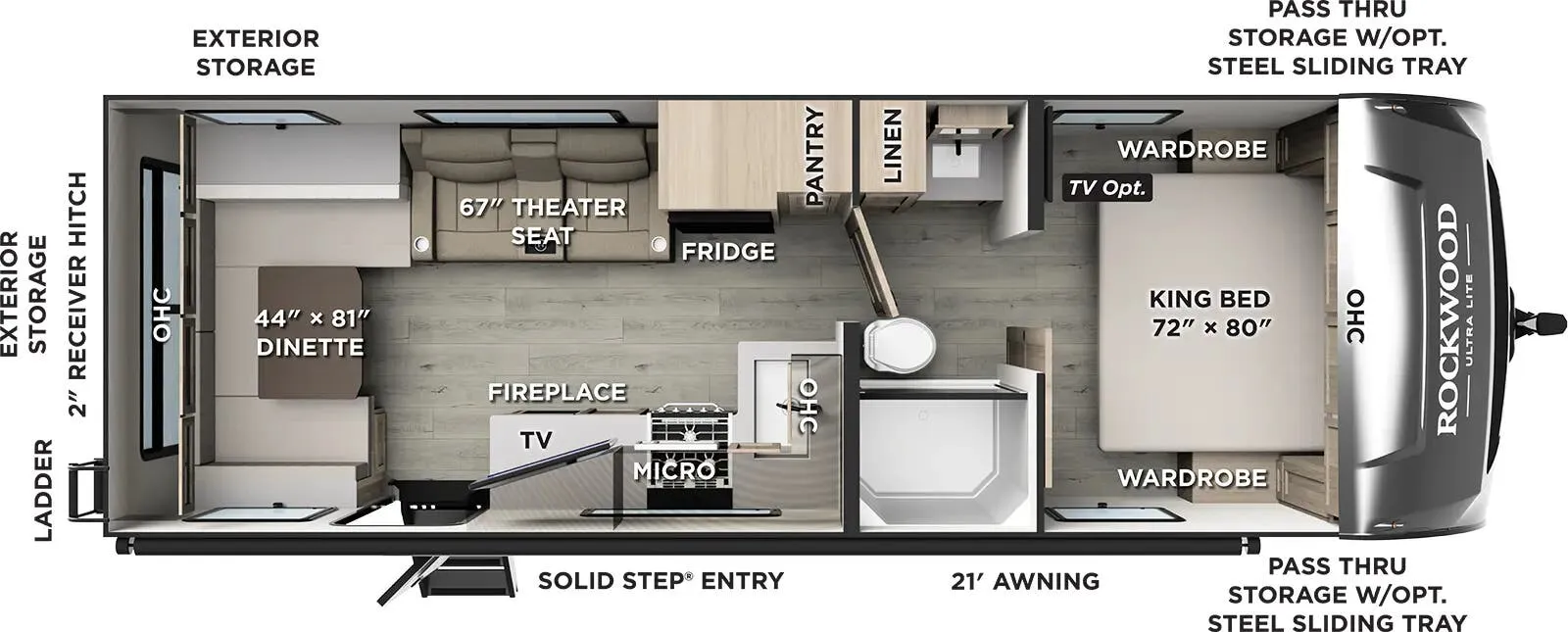 2026 Forest River Rockwood Ultra Lite 302RDT - Floor plan