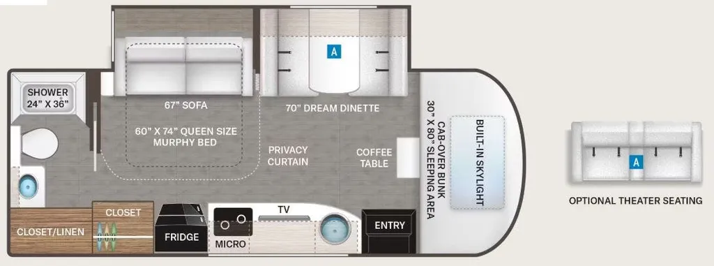 2027 Thor Motor Coach Delano 24FB floor plan