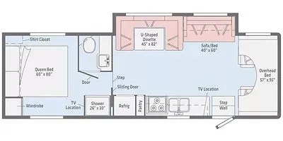 2020 Winnebago Minnie Winnie 31K - Floor plan