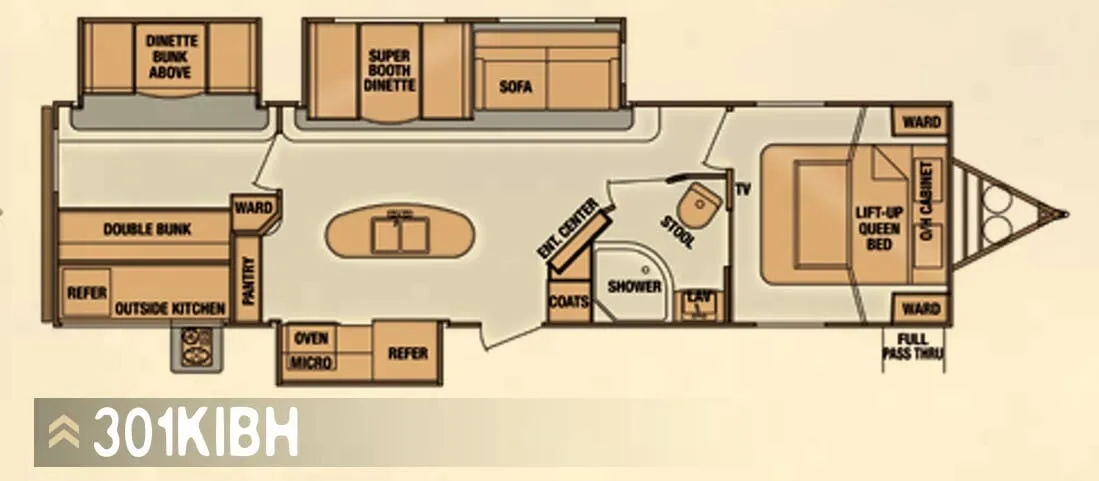Cruiser RV Fun Finder 301KIBH floor plan