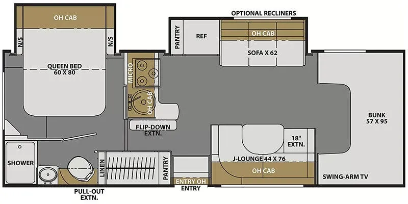 Coachmen Freelander 26DS floor plan