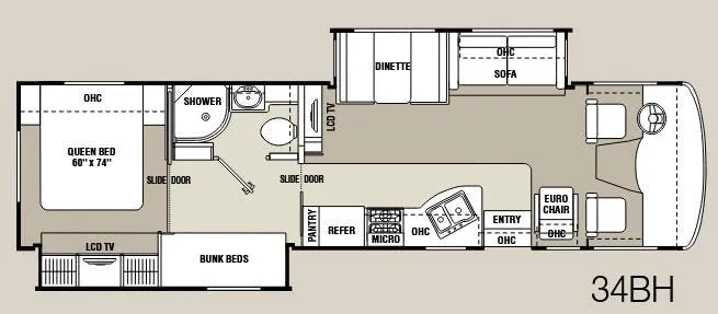 2011 Coachmen Mirada 34BH floor plan