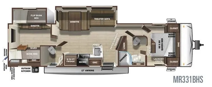 Highland Ridge Mesa Ridge Limited MR331BHS floor plan