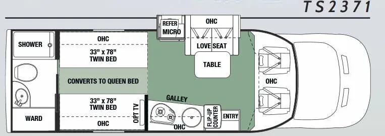 Forest River Forester TS TS2371 floor plan