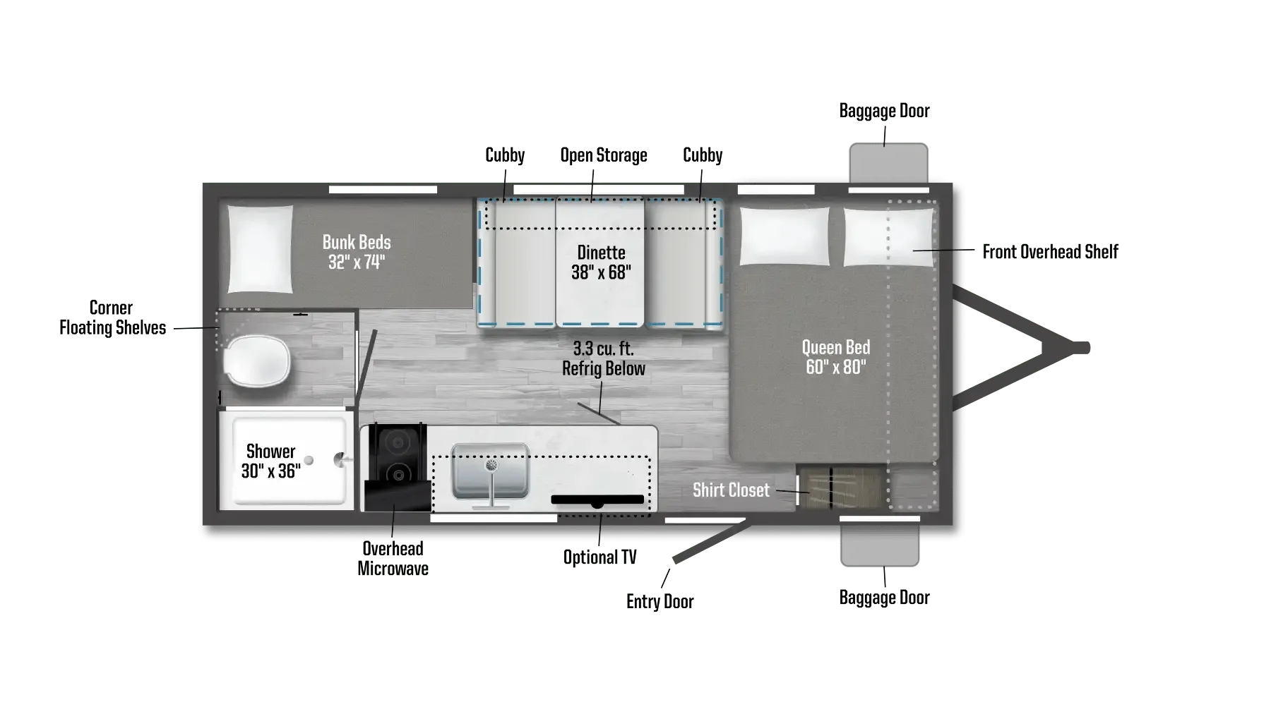 2025 Winnebago Access 15BH - Floor plan