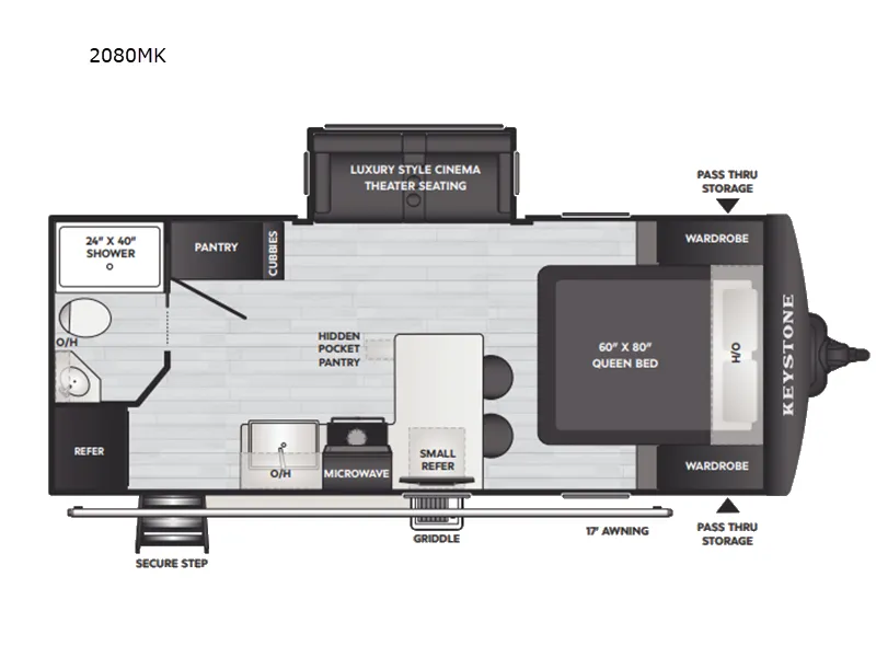 2026 Keystone Passport 2080MK floor plan