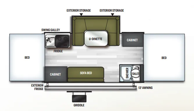 Forest River Flagstaff MAC 627M floor plan