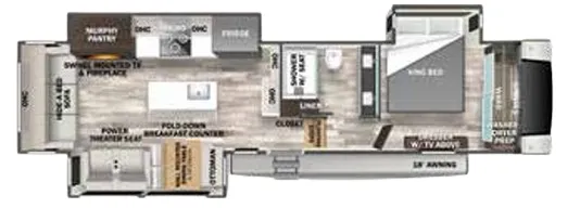 Forest River Cedar Creek 360RL floor plan