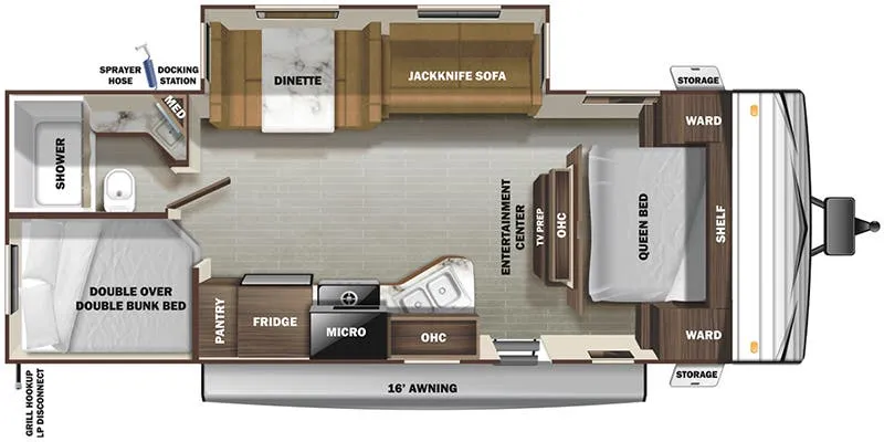 2018 Starcraft Autumn Ridge 26BHS floor plan