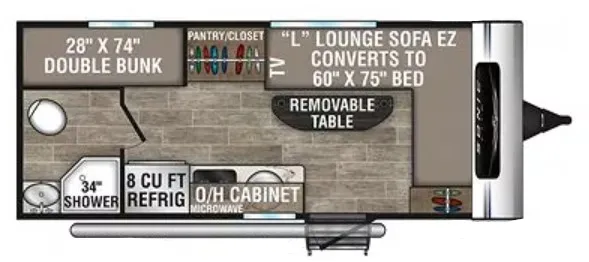 2021 Venture Sonic Lite 160VBH floor plan