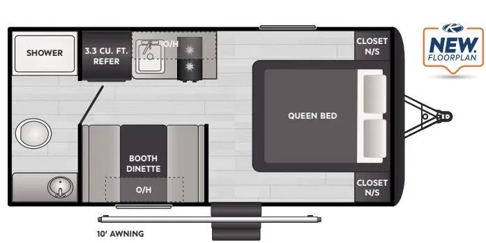 Keystone Hideout Mini 178RB floor plan