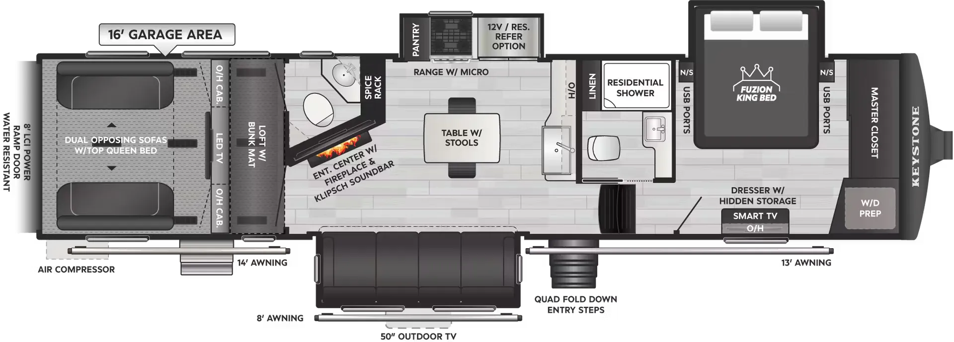 2026 Keystone Fuzion 419 - Floor plan