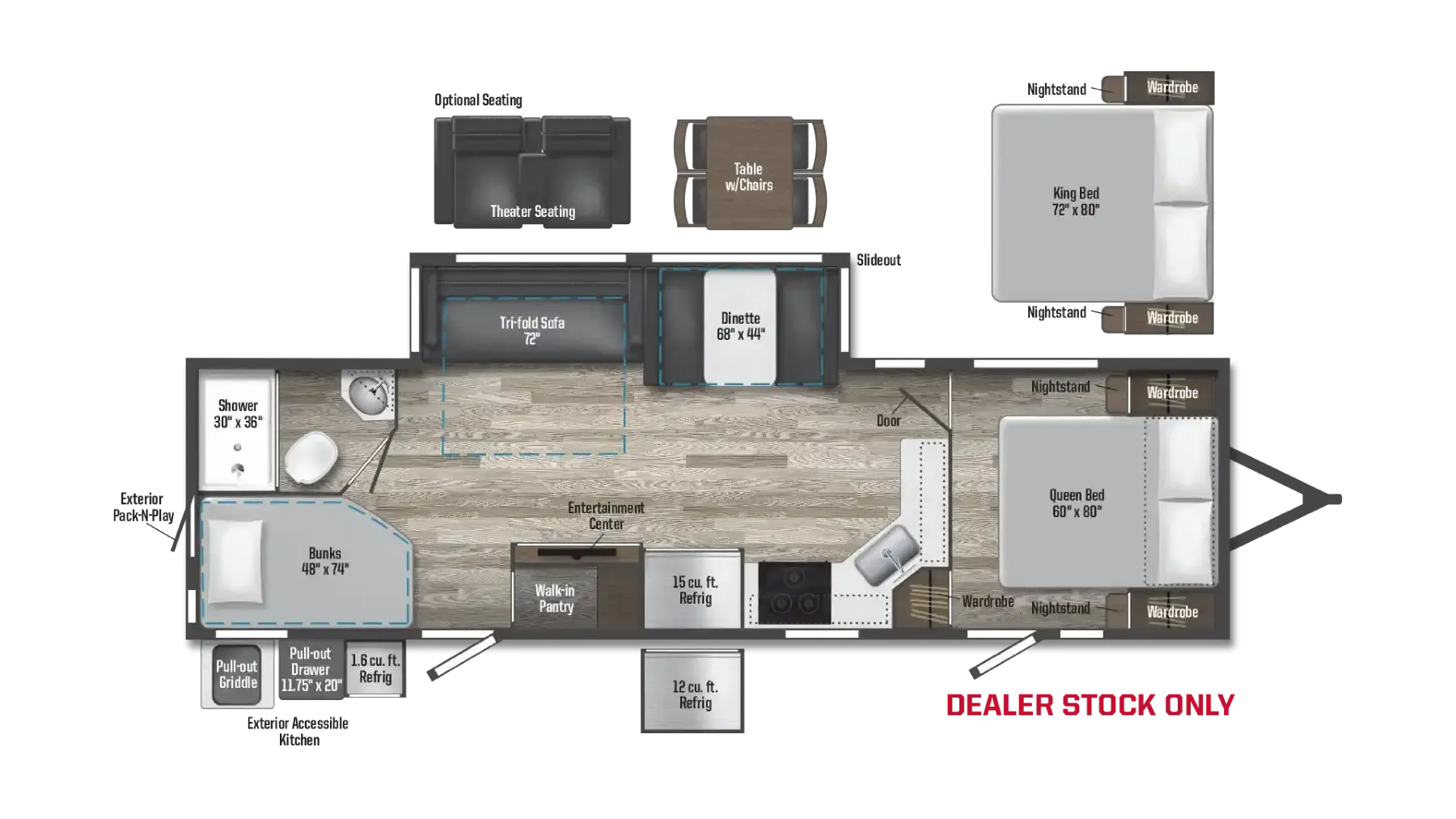 2021 Winnebago Voyage 3033BH - Floor plan
