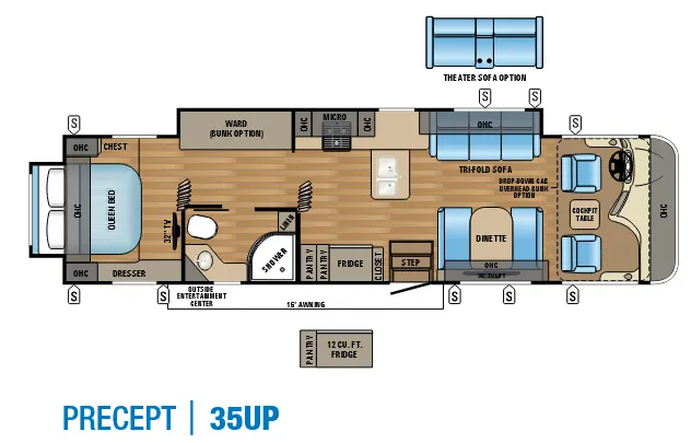 Jayco Precept 35UP floor plan