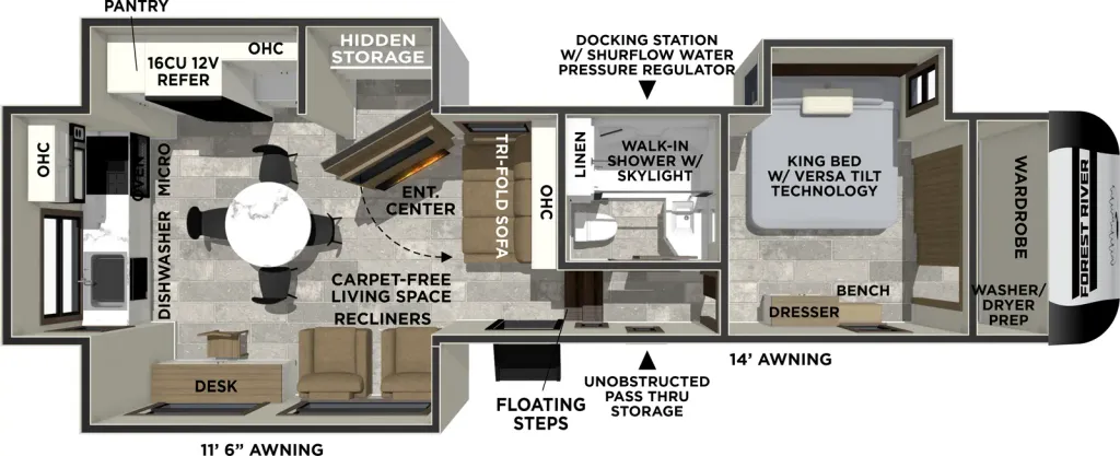 2027 Forest River Impression 301ML floor plan