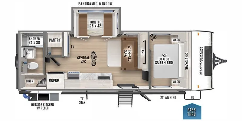 2024 Forest River Surveyor 252RBLE floor plan