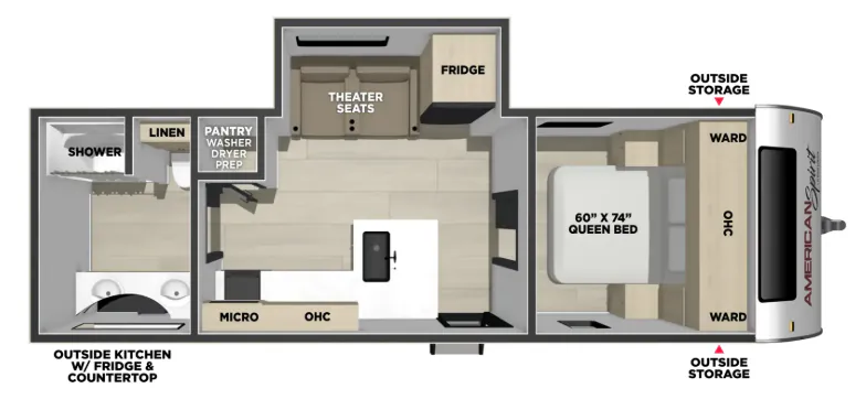 Coachmen American Spirit DLX 5260RBS floor plan