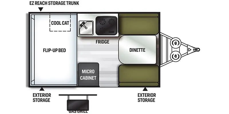 2019 Forest River Rockwood Hard Side Series A122 - Floor plan