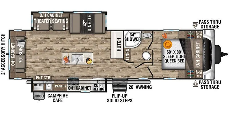 2022 Venture RV SportTrek ST312VIK - Floor plan
