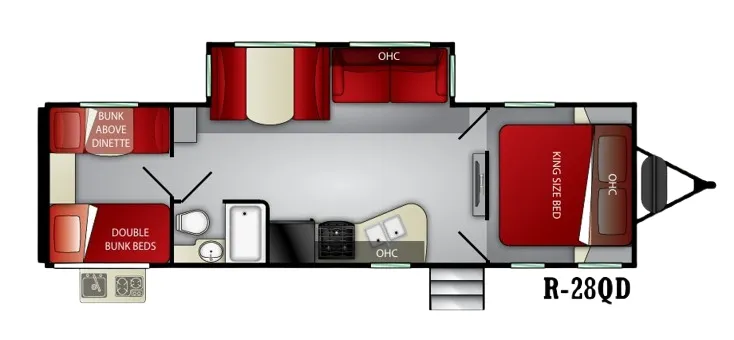 Cruiser RV Radiance 28QD floor plan