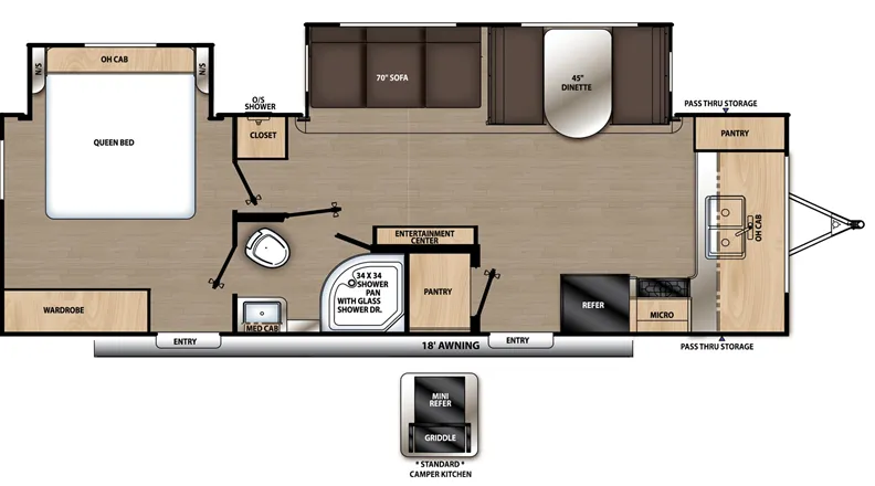 Forest River Aurora 26FKDS floor plan
