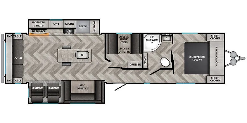 CrossRoads Zinger ZR340MB floor plan
