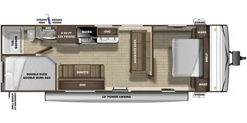 2022 Highland Ridge Open Range Conventional OT26BH - Floor plan