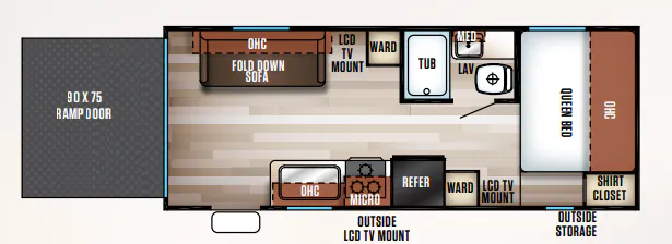 Forest River Cherokee Grey Wolf 19RR floor plan