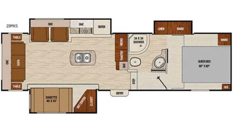 Coachmen Chaparral Lite 29 MKS floor plan