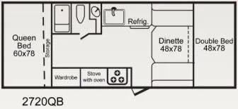 TrailManor 2720 Series 2720QB floor plan