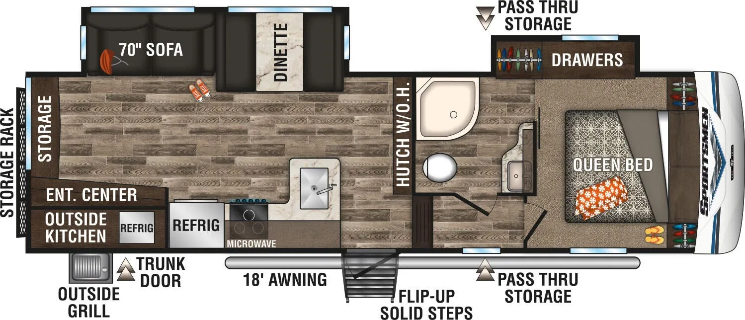 K-Z Sportsmen 262RLK floor plan