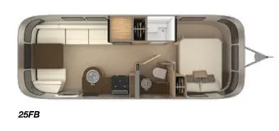 2019 Airstream Flying Cloud 25FB floor plan