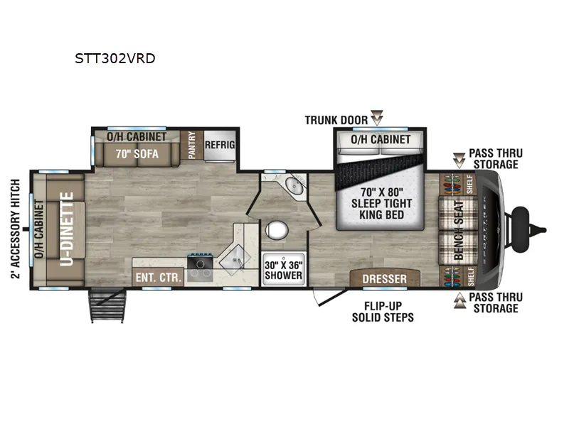 2026 Venture RV SportTrek Touring Edition STT302VRB - Floor plan