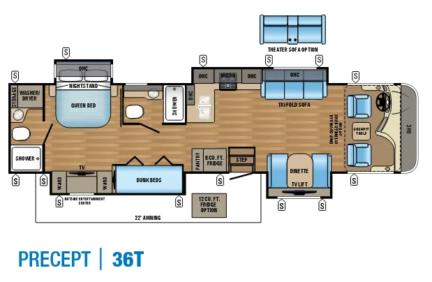 Jayco Precept 36T floor plan