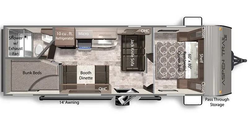 2025 Dutchmen Aspen Trail LE 25BH - Floor plan