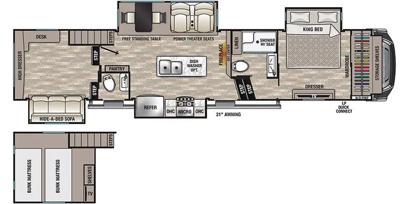 Forest River Cedar Creek 355LF floor plan