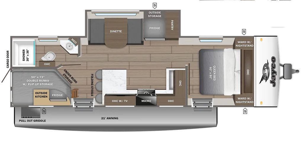 2026 Jayco Jay Feather 25BH floor plan