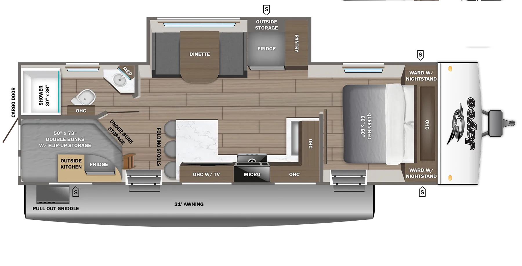 2026 Jayco Jay Feather 25BH - Floor plan