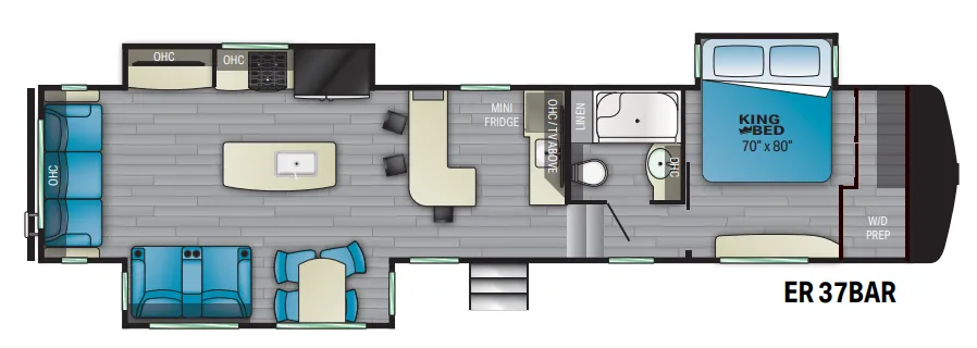 Heartland ElkRidge 37BAR floor plan