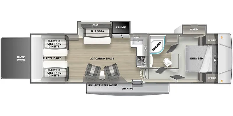Forest River Shockwave 34FWGDX floor plan