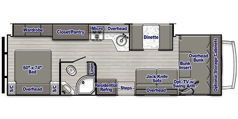 Gulf Stream Conquest Class C 6310 floor plan