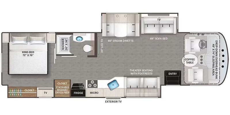 2024 Thor Motor Coach Windsport 34R - Floor plan