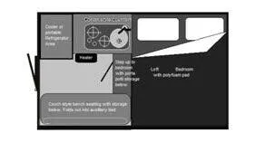 Phoenix Campers Slide-In STEALTHY MINI floor plan