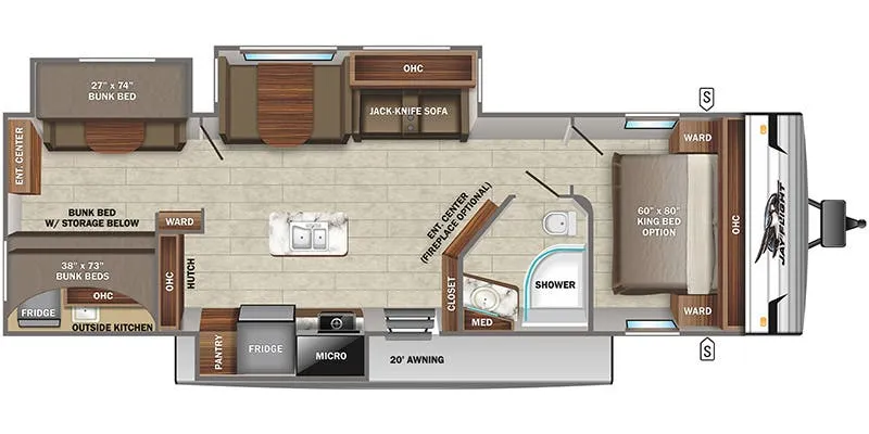 2022 Jayco Jay Flight 33RBTS - Floor plan