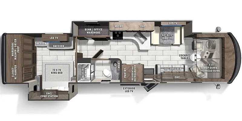2023 Coachmen Sportscoach SRS 376ES - Floor plan