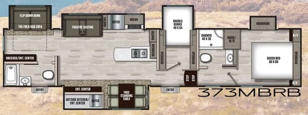 Coachmen Chaparral 373MBRB floor plan